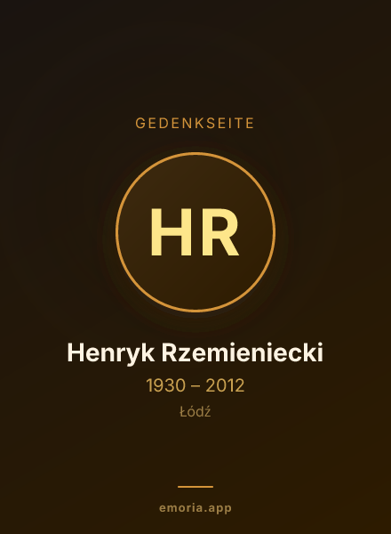 Gedenkportrait von Henryk Rzemieniecki