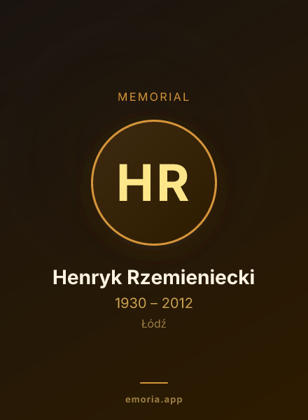 Memorial portrait of Henryk Rzemieniecki
