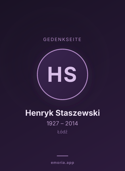 Gedenkportrait von Henryk Staszewski