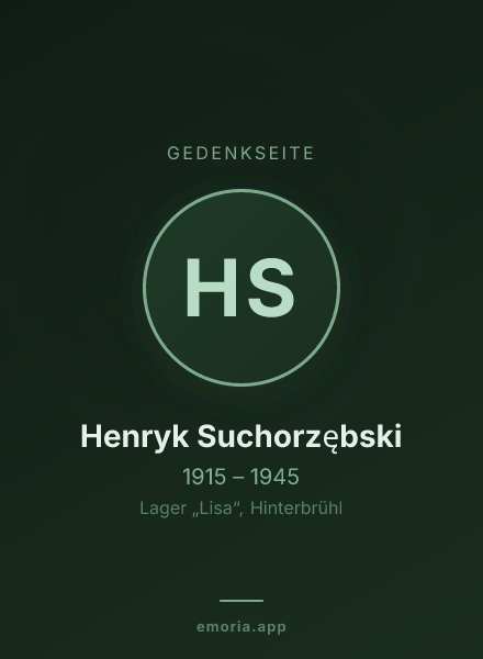Gedenkportrait von Henryk Suchorzębski
