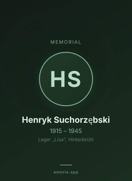 Memorial portrait of Henryk Suchorzębski