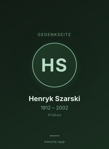 Gedenkportrait von Henryk Szarski