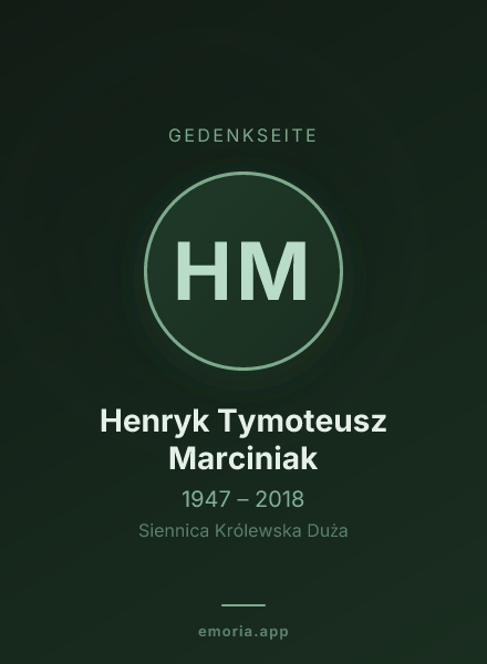 Gedenkportrait von Henryk Tymoteusz Marciniak
