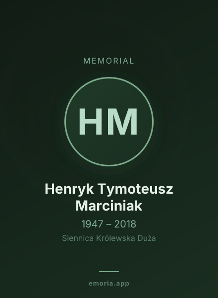 Memorial portrait of Henryk Tymoteusz Marciniak