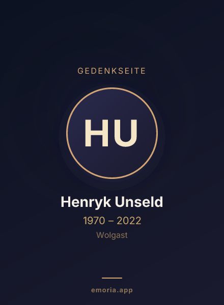 Gedenkportrait von Henryk Unseld