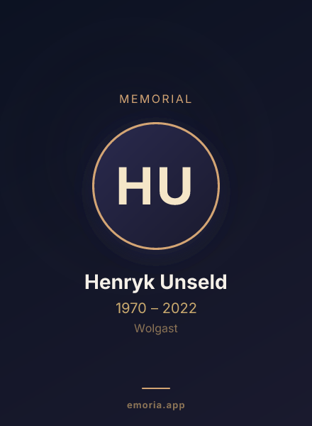 Memorial portrait of Henryk Unseld