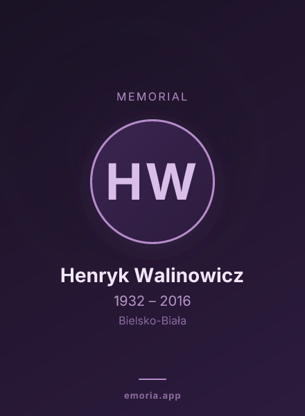 Memorial portrait of Henryk Walinowicz