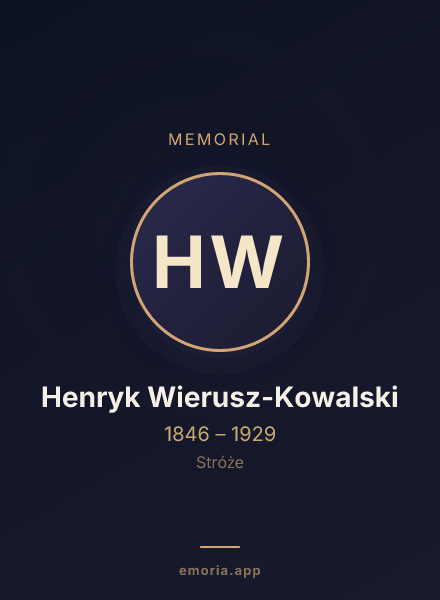 Memorial portrait of Henryk Wierusz-Kowalski