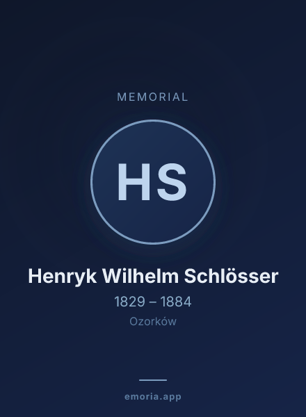 Memorial portrait of Henryk Wilhelm Schlösser