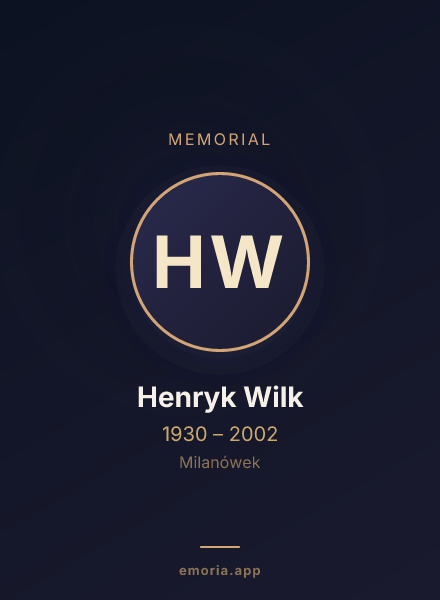 Memorial portrait of Henryk Wilk