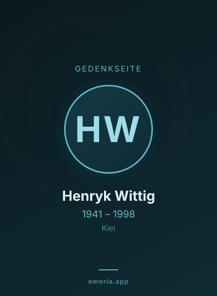Gedenkportrait von Henryk Wittig