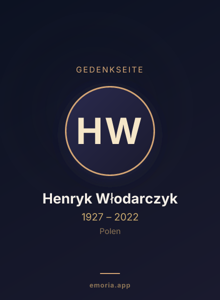 Gedenkportrait von Henryk Włodarczyk