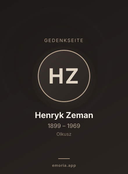 Gedenkportrait von Henryk Zeman