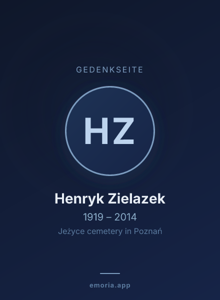 Gedenkportrait von Henryk Zielazek