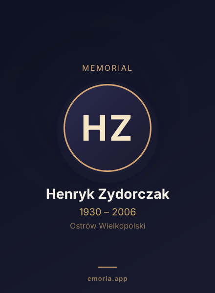 Memorial portrait of Henryk Zydorczak