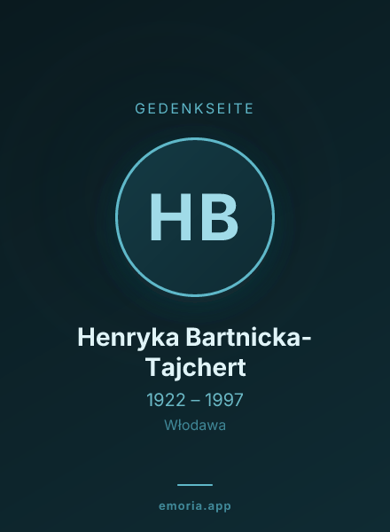 Gedenkportrait von Henryka Bartnicka-Tajchert