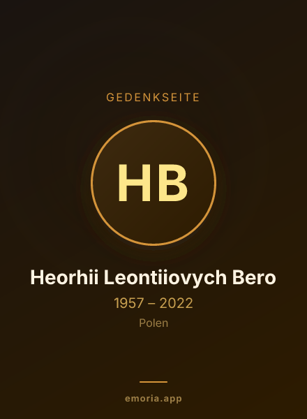 Gedenkportrait von Heorhii Leontiiovych Bero