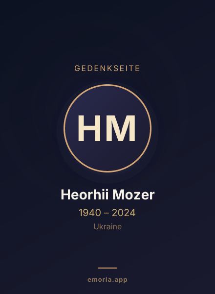 Gedenkportrait von Heorhii Mozer
