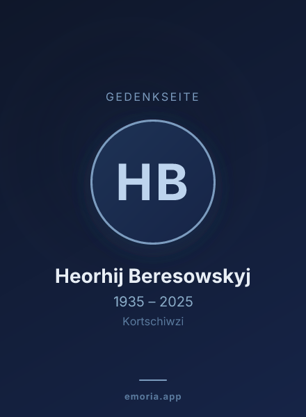 Gedenkportrait von Heorhij Beresowskyj