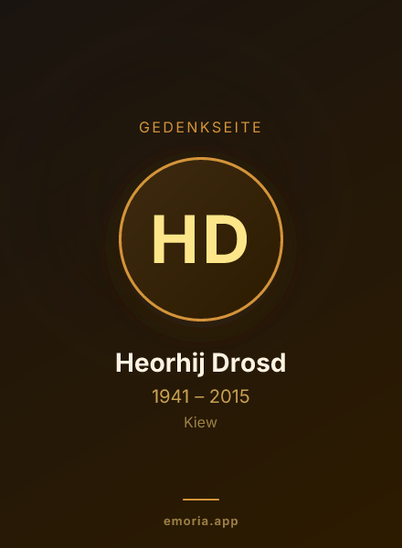 Gedenkportrait von Heorhij Drosd
