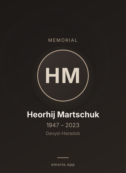 Memorial portrait of Heorhij Martschuk