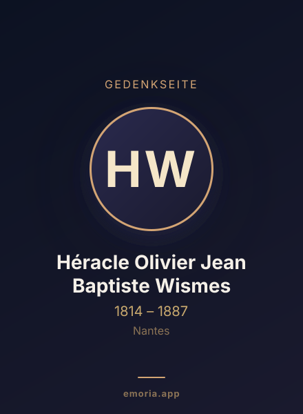 Gedenkportrait von Héracle Olivier Jean Baptiste Wismes