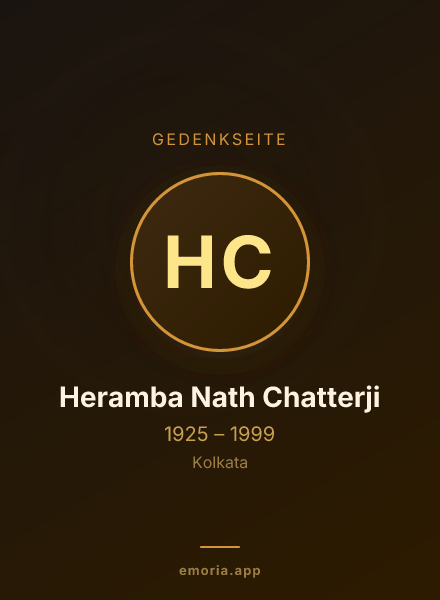 Gedenkportrait von Heramba Nath Chatterji