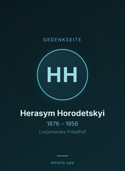 Gedenkportrait von Herasym Horodetskyi