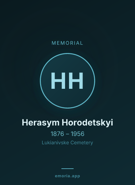 Memorial portrait of Herasym Horodetskyi