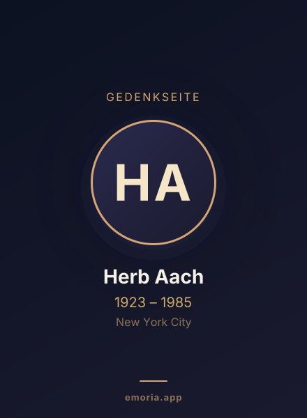 Gedenkportrait von Herb Aach