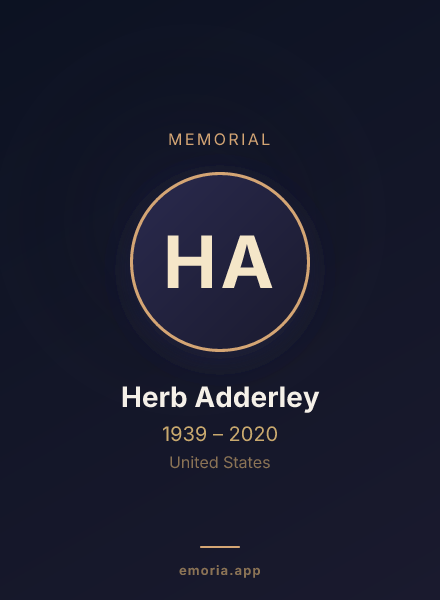 Memorial portrait of Herb Adderley
