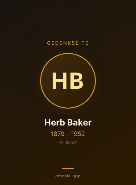 Gedenkportrait von Herb Baker