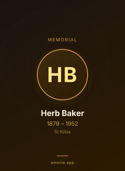 Memorial portrait of Herb Baker