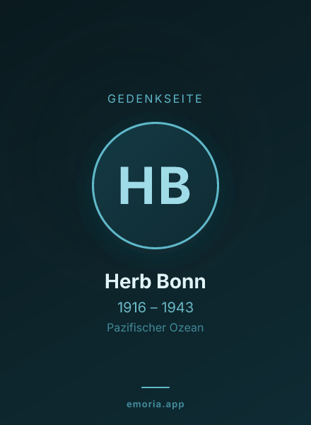 Gedenkportrait von Herb Bonn