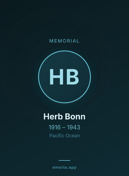 Memorial portrait of Herb Bonn
