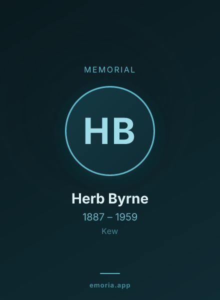 Memorial portrait of Herb Byrne