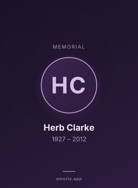 Memorial portrait of Herb Clarke