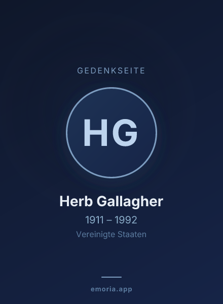 Gedenkportrait von Herb Gallagher