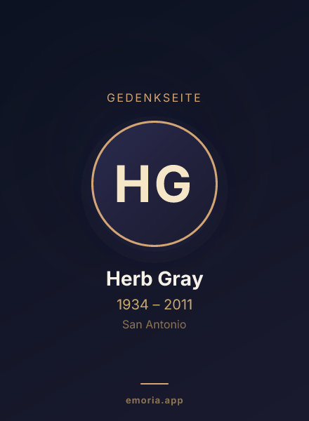 Gedenkportrait von Herb Gray