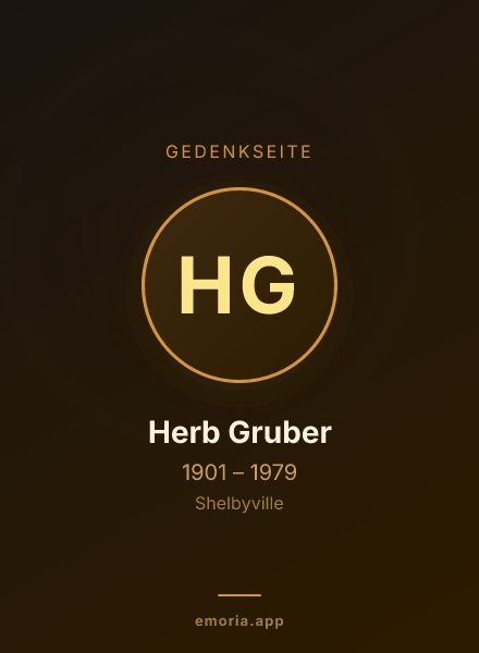 Gedenkportrait von Herb Gruber