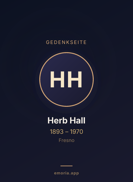 Gedenkportrait von Herb Hall