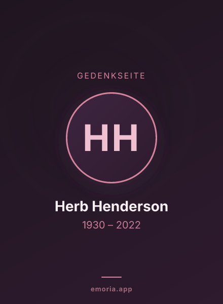 Gedenkportrait von Herb Henderson