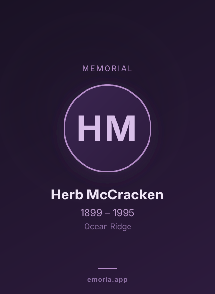 Memorial portrait of Herb McCracken