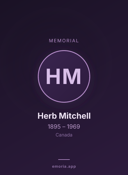 Memorial portrait of Herb Mitchell