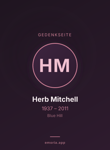 Gedenkportrait von Herb Mitchell