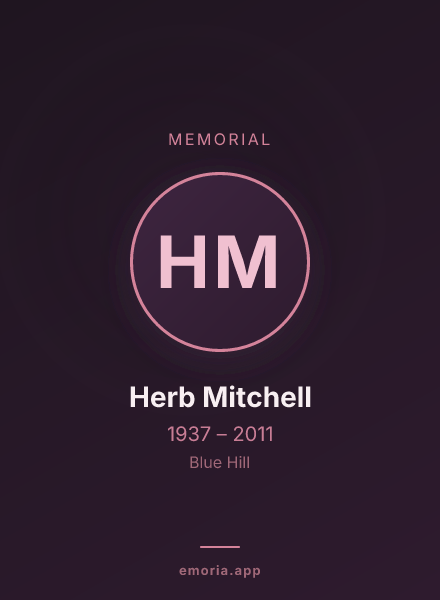 Memorial portrait of Herb Mitchell