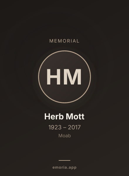 Memorial portrait of Herb Mott