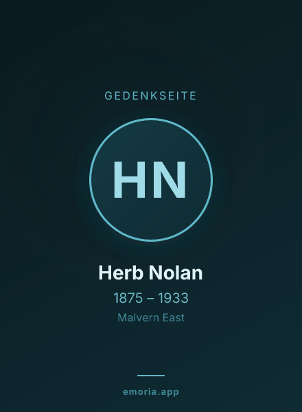 Gedenkportrait von Herb Nolan