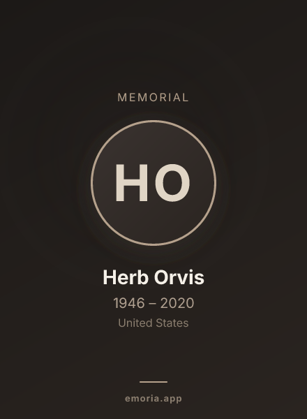 Memorial portrait of Herb Orvis