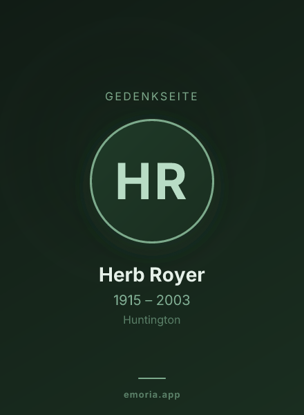 Gedenkportrait von Herb Royer